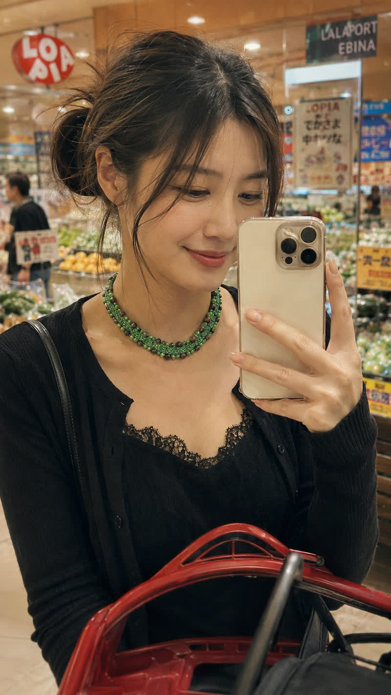 苔綠果實頸鍊